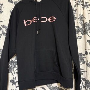 Bebe Black Jacket with Gold Accents